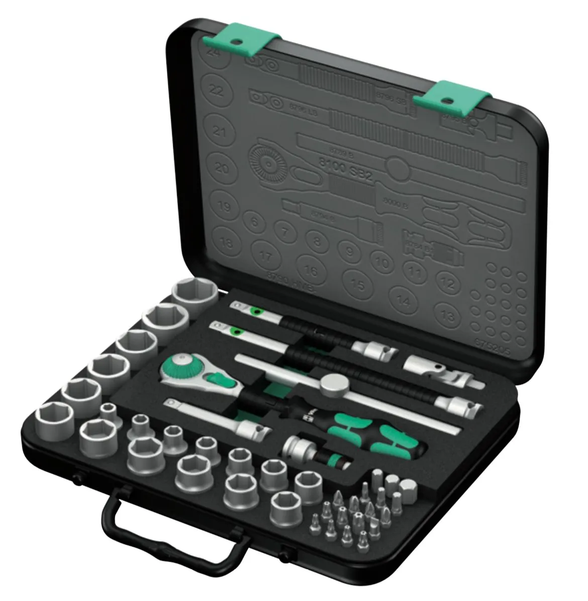 Wera 3/8 Dr Zyklop Socket Set 8100 SB 2 - Germany | Model : 003-003-81002