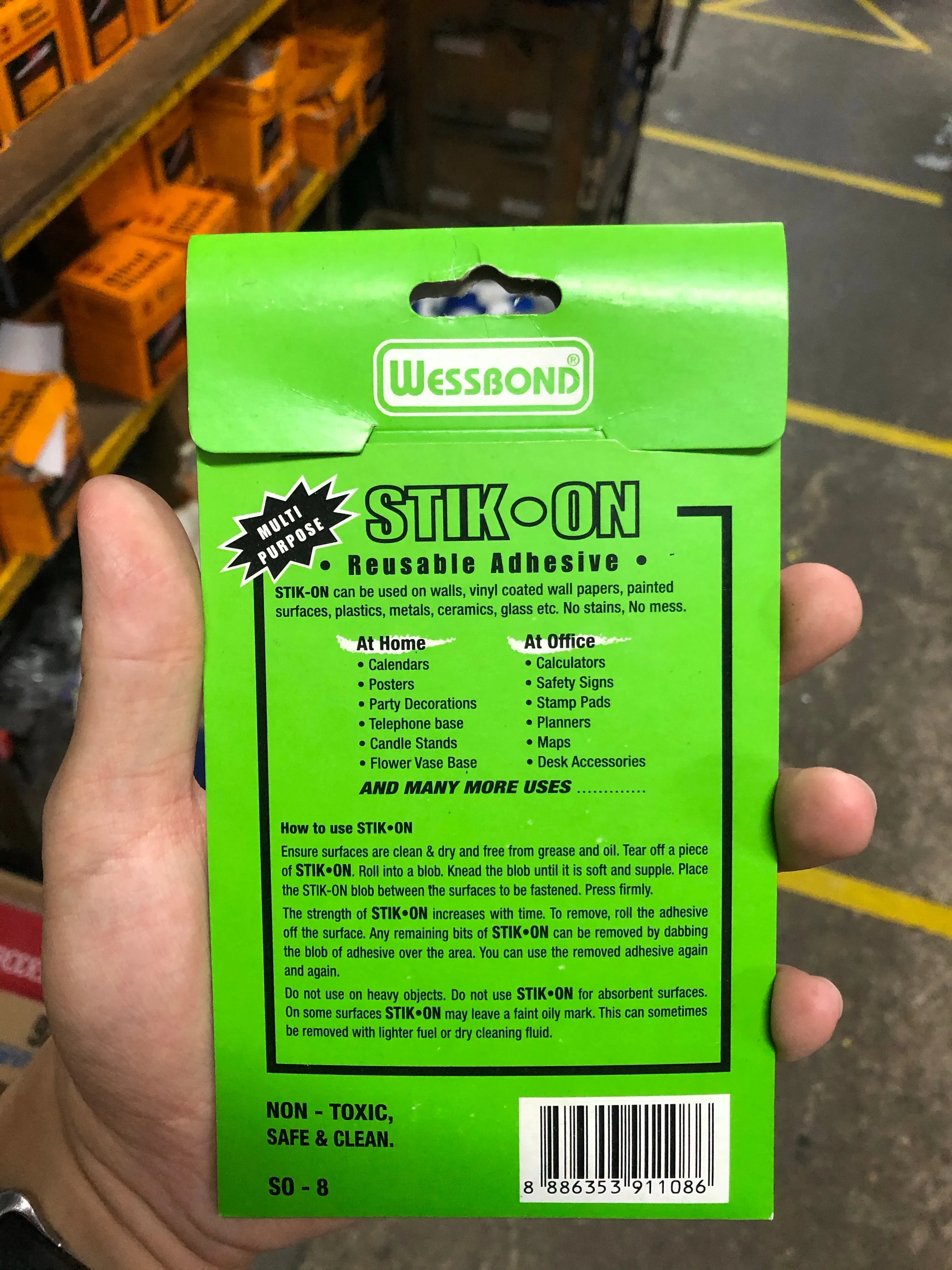 Wessbond 50g (Blue Tack) Stik-On Multipurpose Reusable Adhesive | Model : WSB-SO-8
