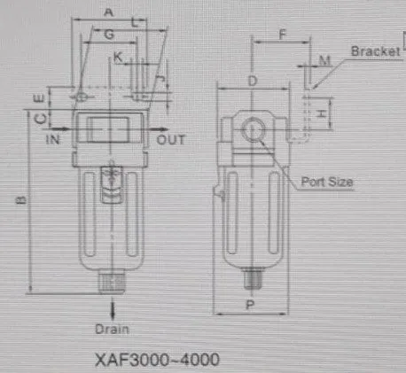XCPC Air Filter Come With Auto Drain | Model: AF-XAF