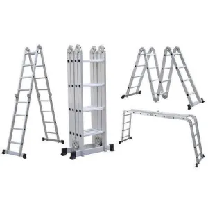 XG Aluminium Multipurpose 4 Fold Ladder B Type (4 x 3.4.5) | Model :  L-XG115