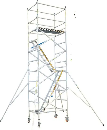 XG Aluminum 4.5m Stand Platform Height Scaffolding With 45 Degree Stairway Towers | Model : L-XG178SS-4.5M