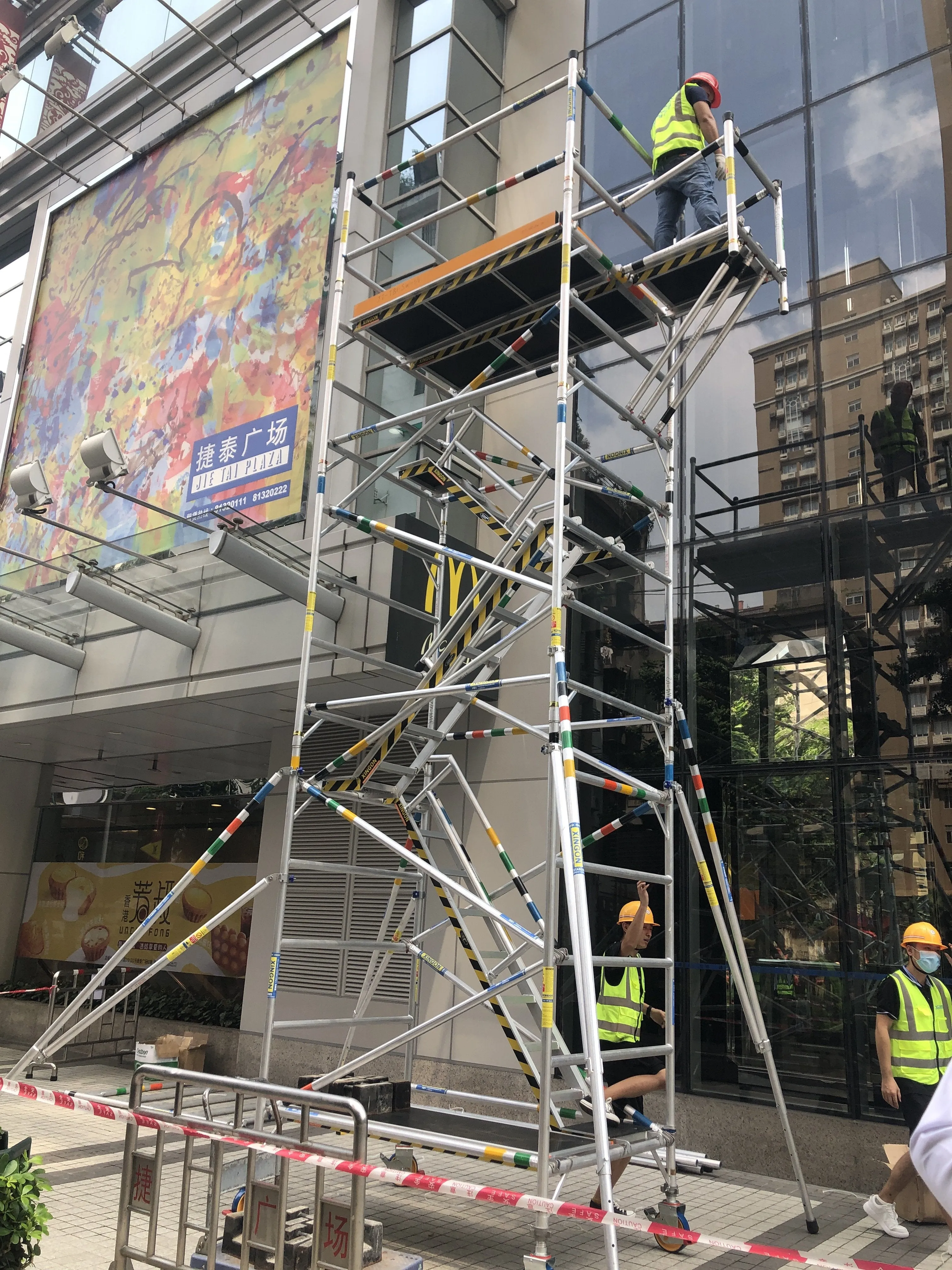 XG Aluminum 6.3m Stand Platform Height Scaffolding With 45 Degree Stairway Towers | Model : L-XG178SS-6.3M