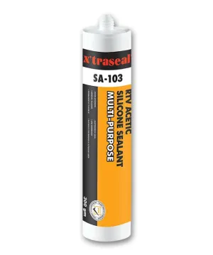 Xtraseal Acetoxy Silicone Sealant | Colours : White. Grey. Clear. Black | Model : SA-103