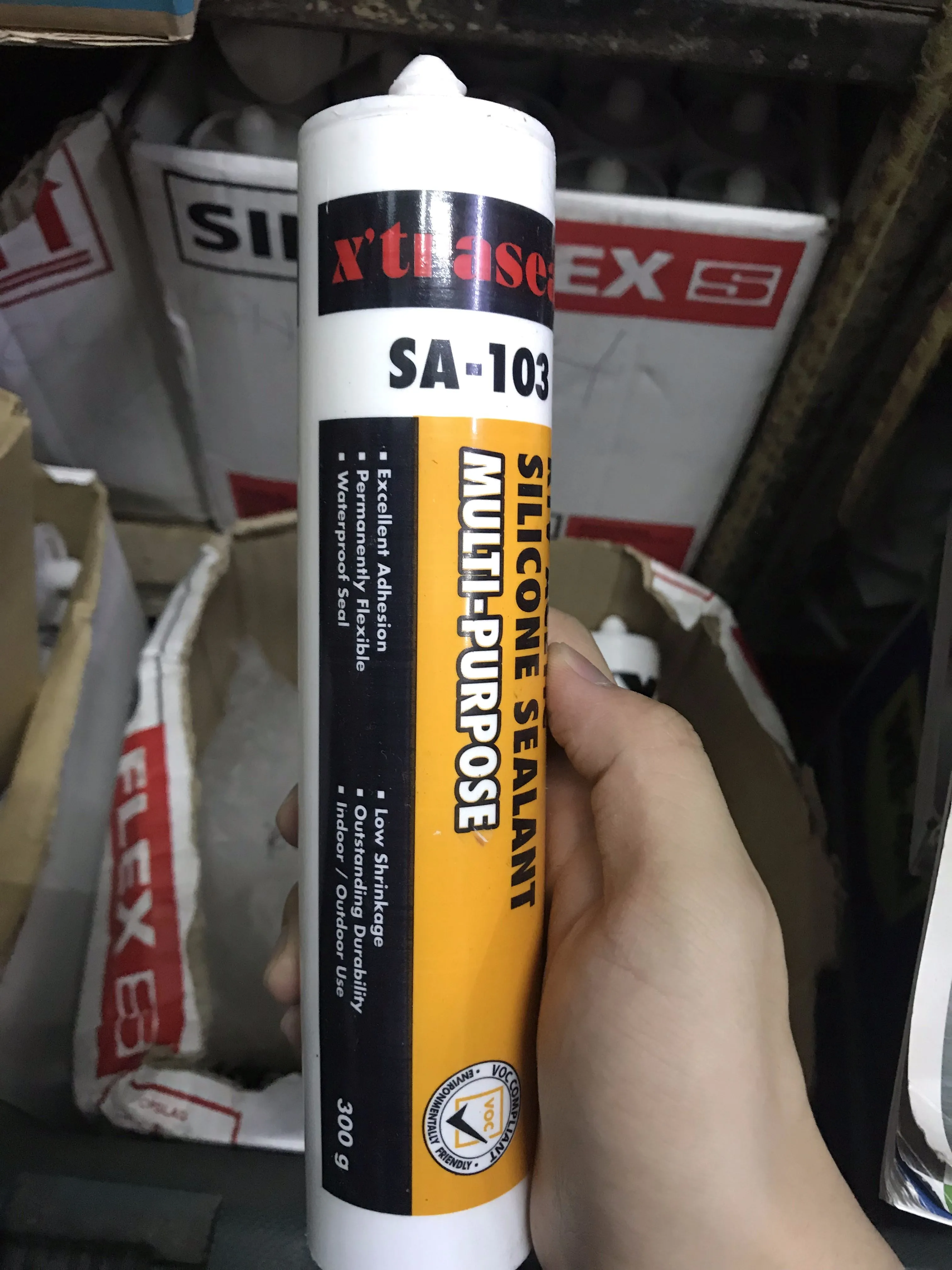 Xtraseal Acetoxy Silicone Sealant | Colours : White. Grey. Clear. Black | Model : SA-103
