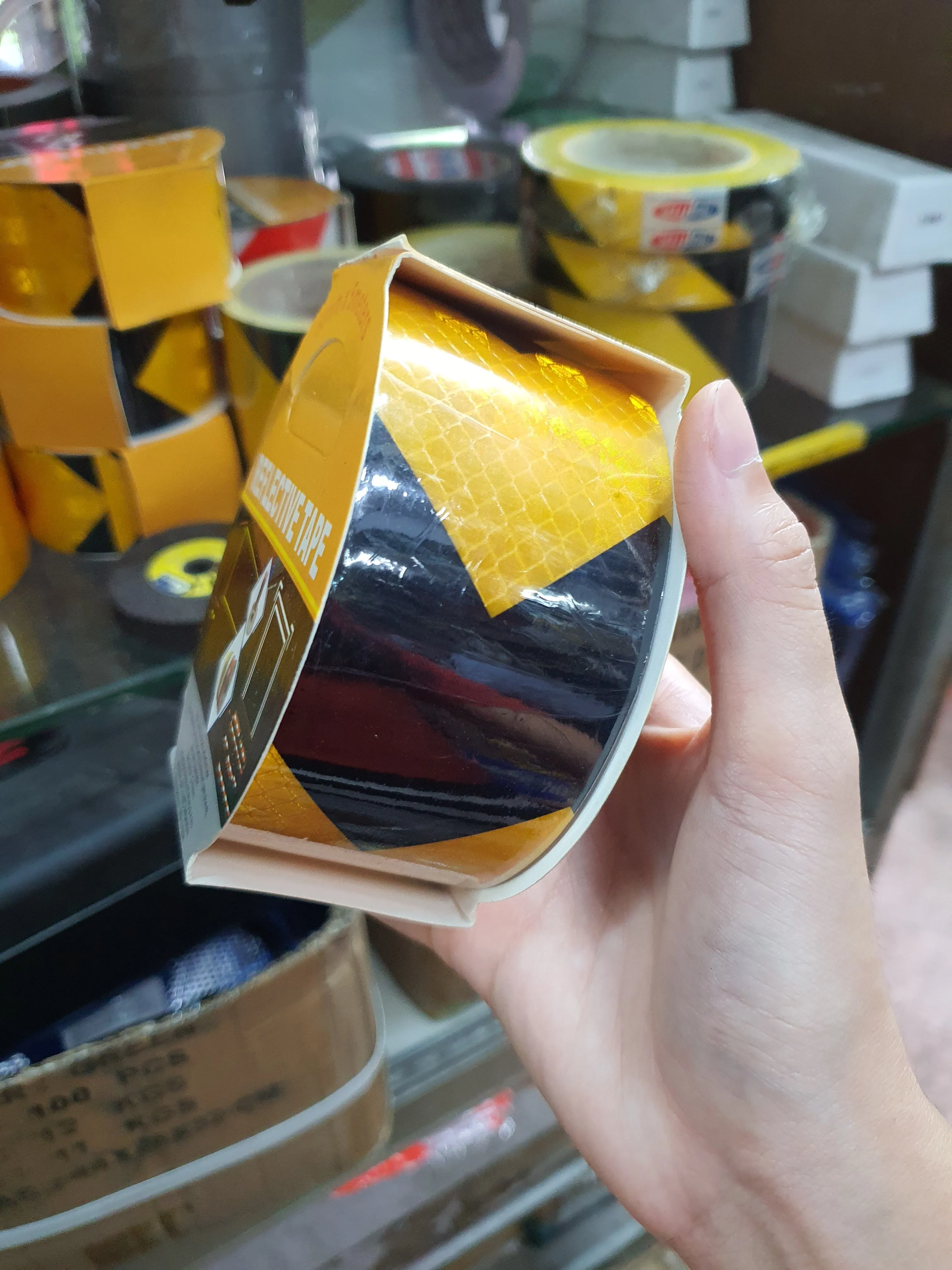 Yellow/Black Reflective Tape| Model : TAPE-YB