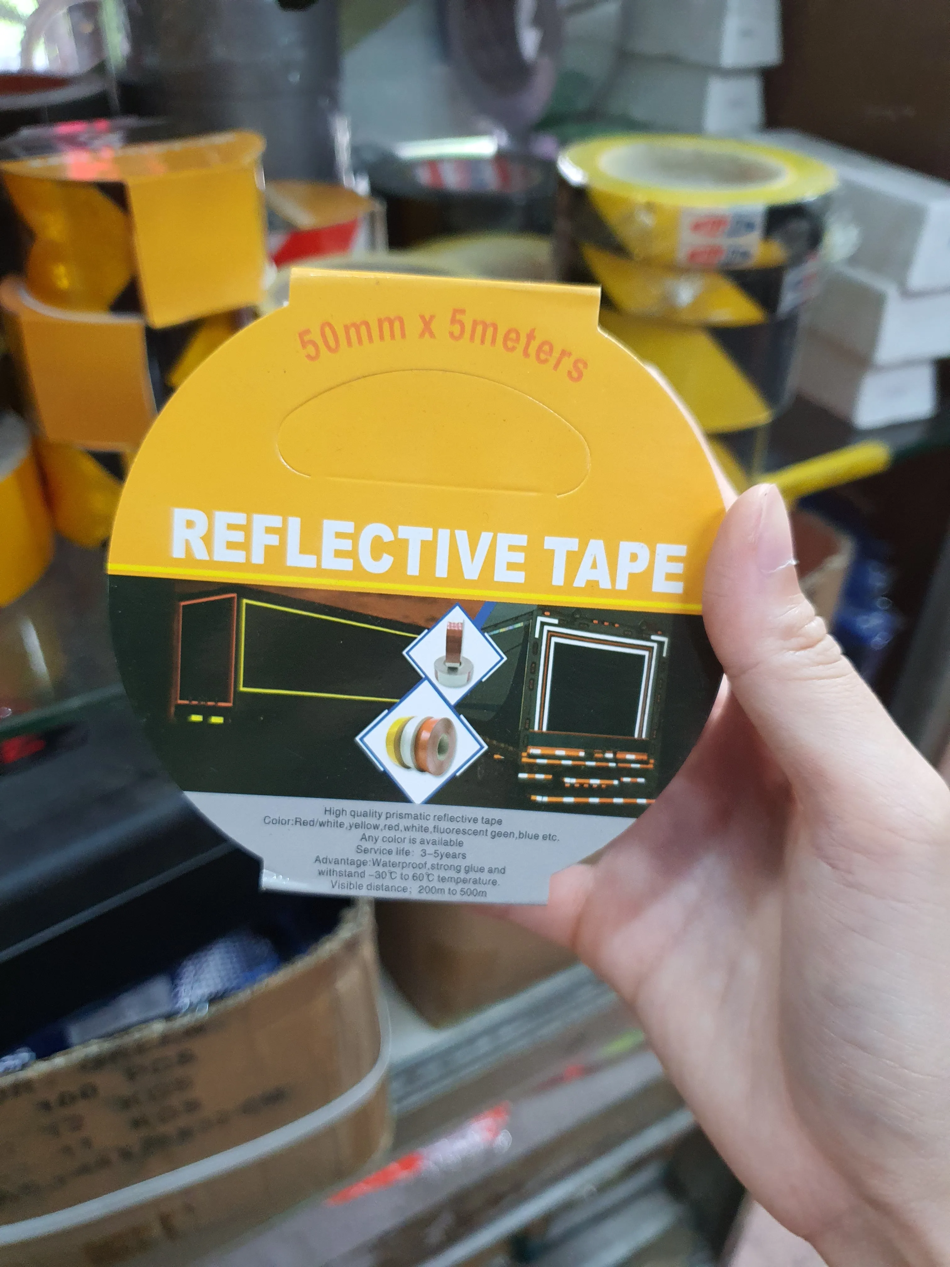 Yellow/Black Reflective Tape| Model : TAPE-YB