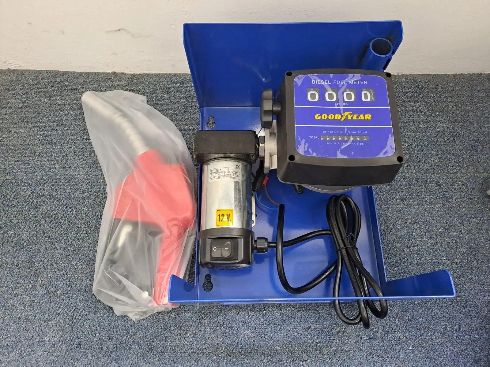 Yolip DC (1 Inlet/Outlet) Diesel Pump Set 12V Come With Diesel Meter. Auto Gun And 4M Rubber Hose | Model : AM-1224BTA-12V