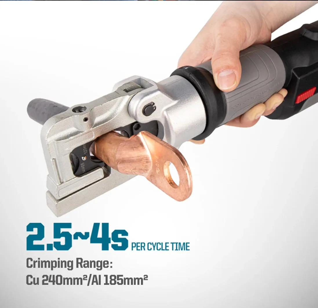 Zupper PZ-240 Cordless Battery Portable 18V Hydraulic Cable Terminal Crimping Tool 240mm | Model : PZ-240